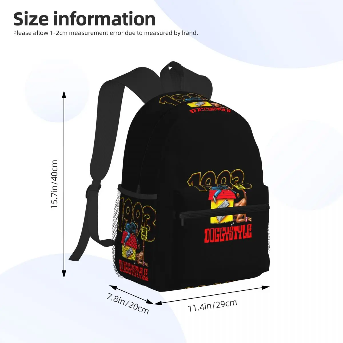 Snoop Dogg Doggystyle Music Rapper Student Backpack School Bag Hiking Travel Daypack for Boys Girls Bookbag Shoulder Bags