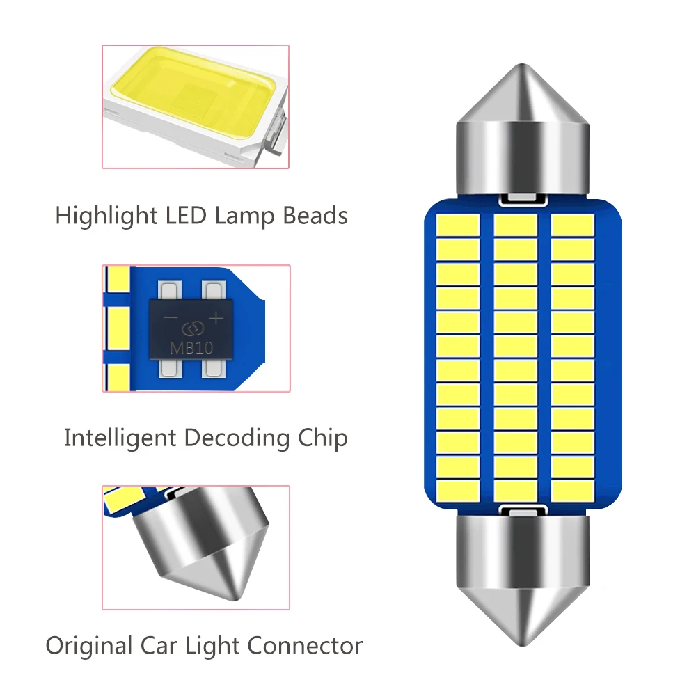 Super Bright 5 Pcs White Ice Blue LED Interior Dome Reading Light For VW BORA 2016-2018 Error Free