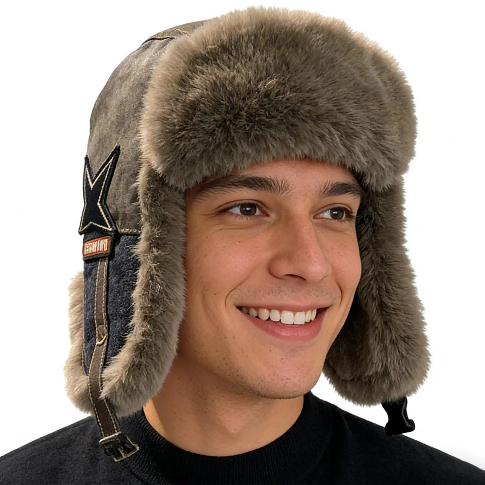 Winter Trapper Hat Thermal Windproof Plush-Lined Women Winter Ear Protection Ski Hats for Male Female Outdoor Sports Skiing