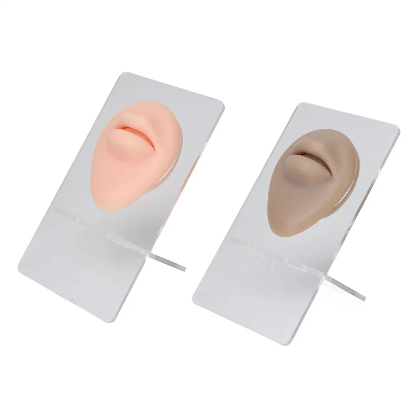 Soft Silicone Lip Piercing Practice Model for Beauty Salon Display Reusable Durable Elastic Convenient Practice Tool