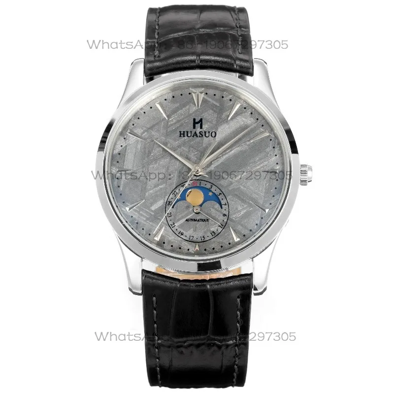 Mechanical Men's Watch, Meteorite Dial, Fully Automatic Mechanical Movement, Fashionable Men's Watch, High-end Trendy Watch
