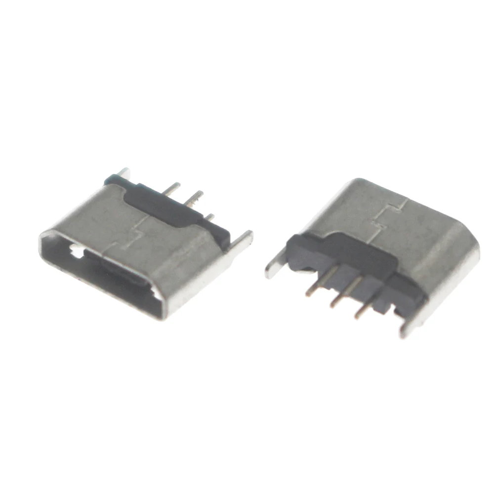 2 model Vertical MICRO mini UsB 5pin female seat 180 degrees jack Direct plug-inUsB connector charging port sock power plug diy