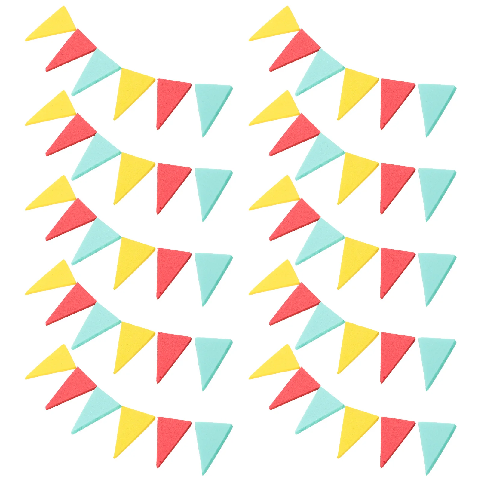 

10Pcs Miniature Dollhouse Garland Bright Tiny Flag Decorations Multicolor Triangle Bunting for Festival Wall Hanging DIY