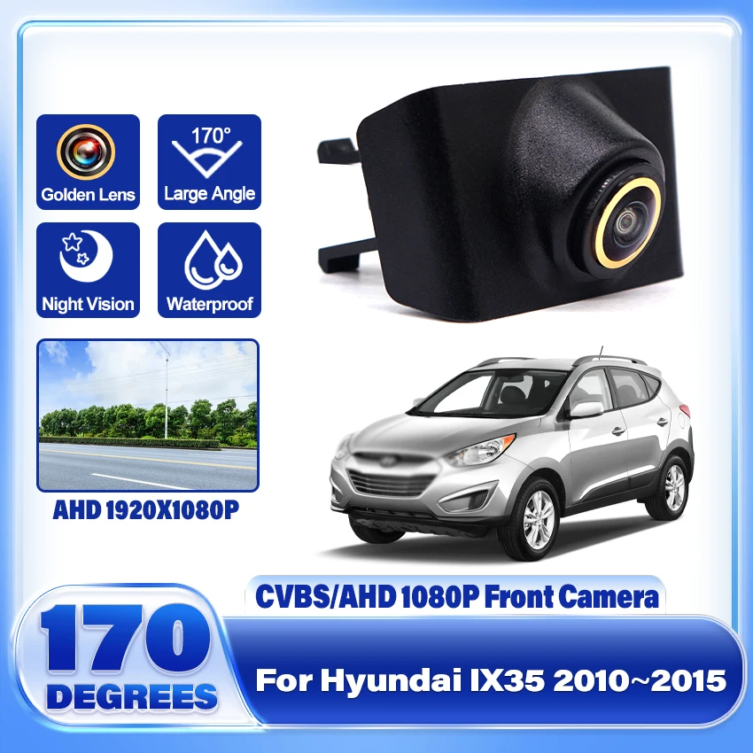 AHD 1080P Fisheye Lens CCD Car Front View Parking Positive Logo Camera For Hyundai IX35 2010 2011 2012 2013 2014 2015 Waterproof