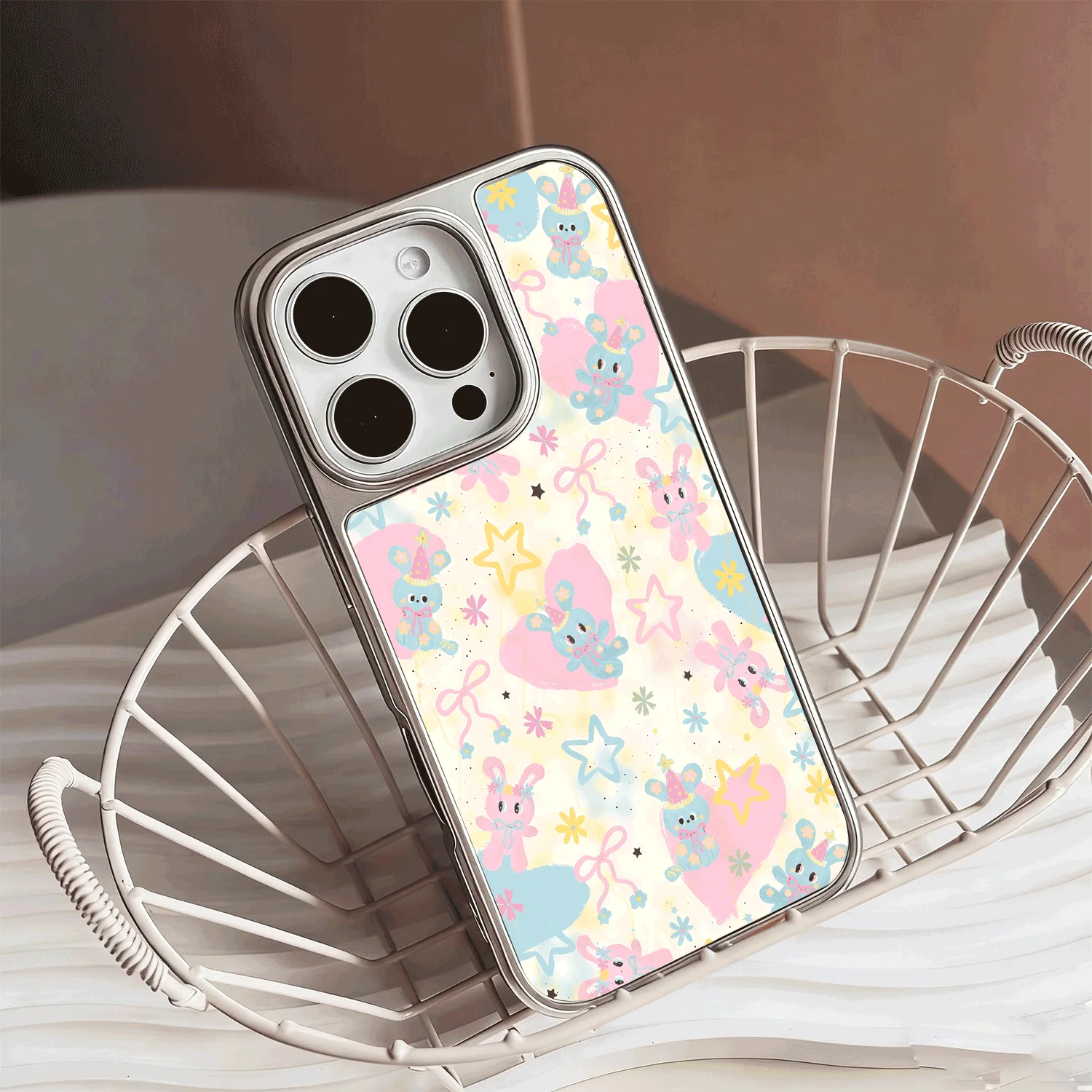

2026 Matte Phone Cover for iPhone 17 Air 16 15 Pro Max 14 Plus 13 Pro 12 11 Premium Bunny Camera Protection Bumper Girly Female
