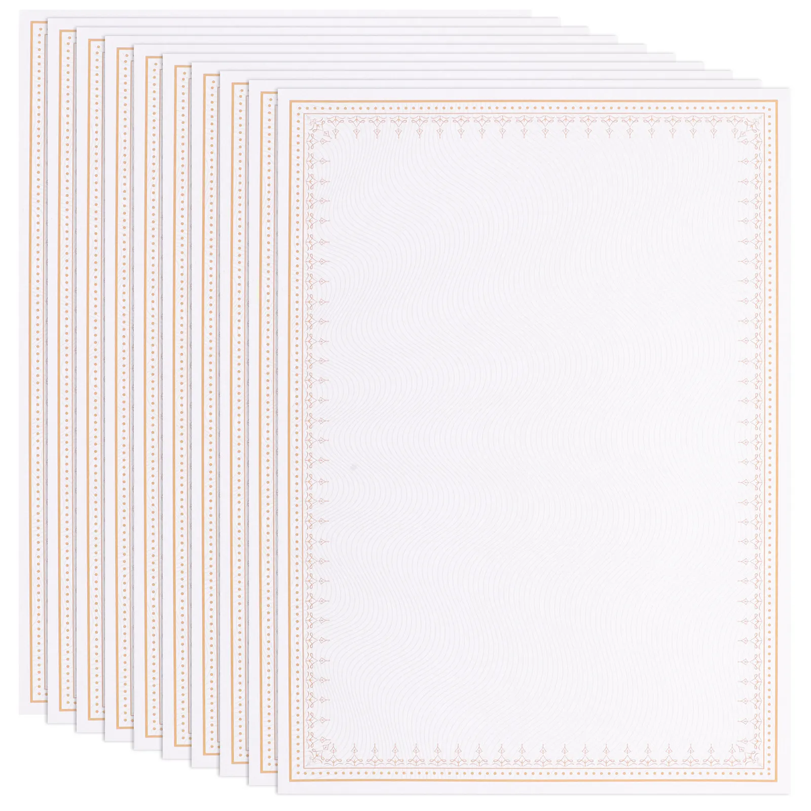 10Pcs Certificate Paper Blank Printable Writable Diploma A4 Award Sheets Office Use Certificate Paper School Supply
