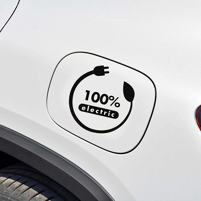 100% Electric Car Sticker Waterproof Vinyl Decal 100% Electric Car Motorcycle Accessories