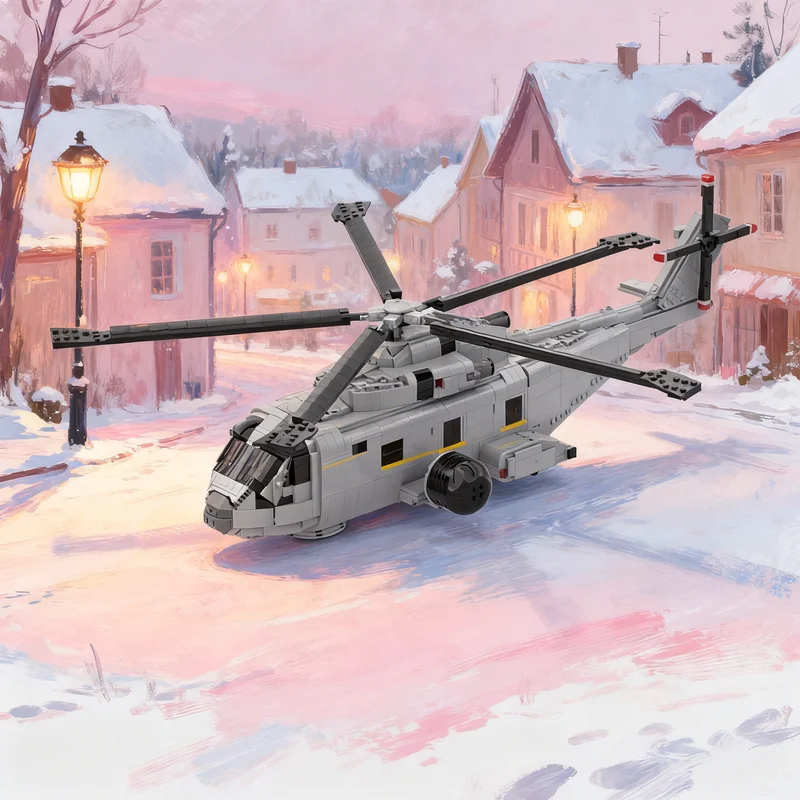 

2285 деталей MOC AgustaWestland AW 101 Merlin: Модель-конструктор Creator Expert, креативный подарок, декор для демонстрации, сборка, премиум-качество
