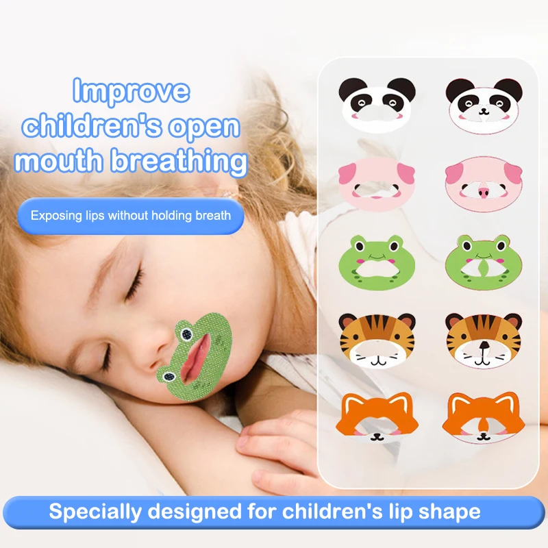 30sheets/Bag Anti-Snoring Stickers For Children Sleep Closed-mouth Stickers Breathing Correction Patch Shut Up Patch