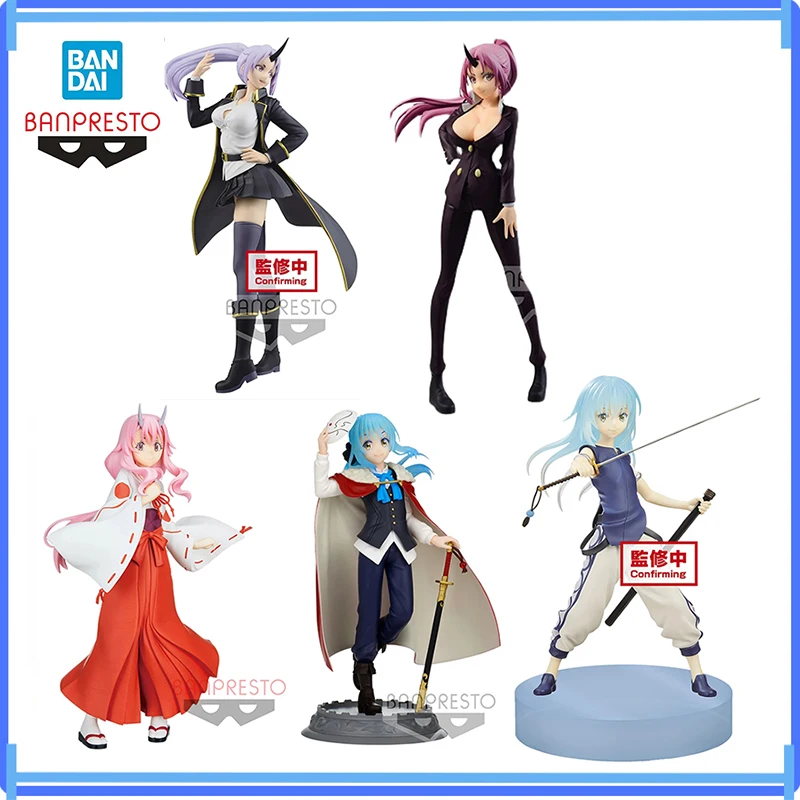 Bandai Original Instock 22Cm esa vez me reencarné como Slime Shion secretaria gabardina Pvc figura de acción modelo Juguetes
