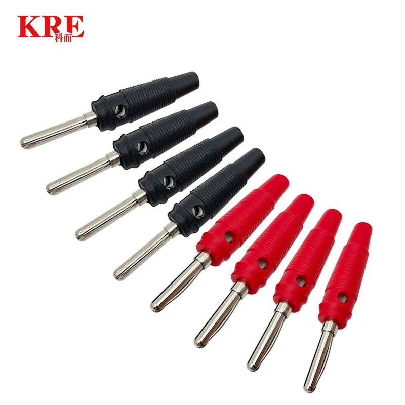 

KRE 20Pcs 4mm Banana Plug High Current Insulated Shrouded Stackable Connector Screw Connection