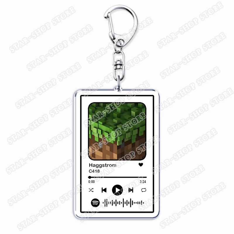 Popular Pixel Game Music Keychains for Women Accessories Bag Keying Jewelry Fans Friends Gamer Gifts