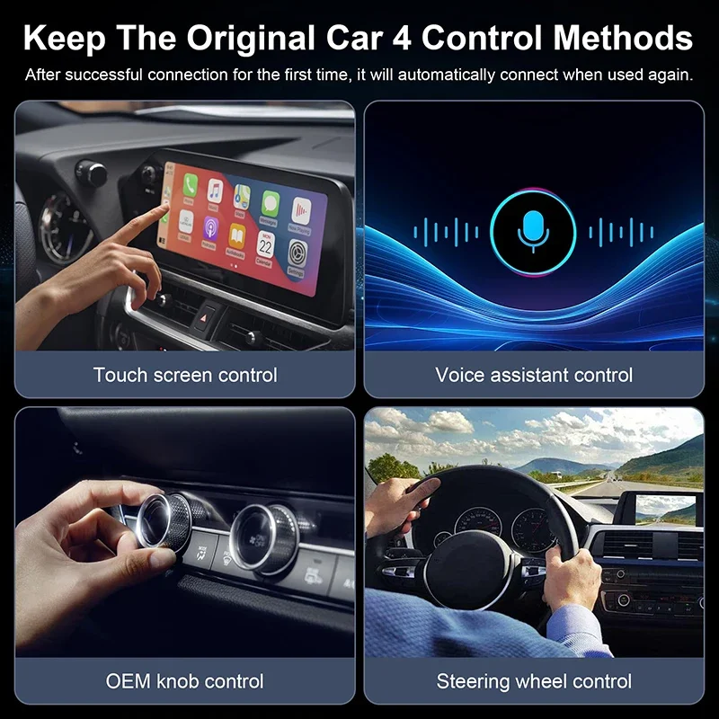CHEGIT Android 14.0 CarPlay Ai Box беспроводной CarPlay/Android автоадаптер 8-ядерный 4GLTE для Tikitok YouTube Netflix автомобильные аксессуары