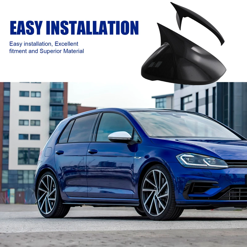 Car Side Mirror Covers For Volkswagen Golf 7 MK7 7.5 GTI GTD GTE R Touran 2013-2020