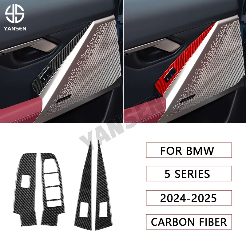 

Carbon Fiber Kit Dashboard Console Gear Shift Panel Decoration Cover Trim Stickers For BMW 5 Series i5 G60 G68 2024 2025