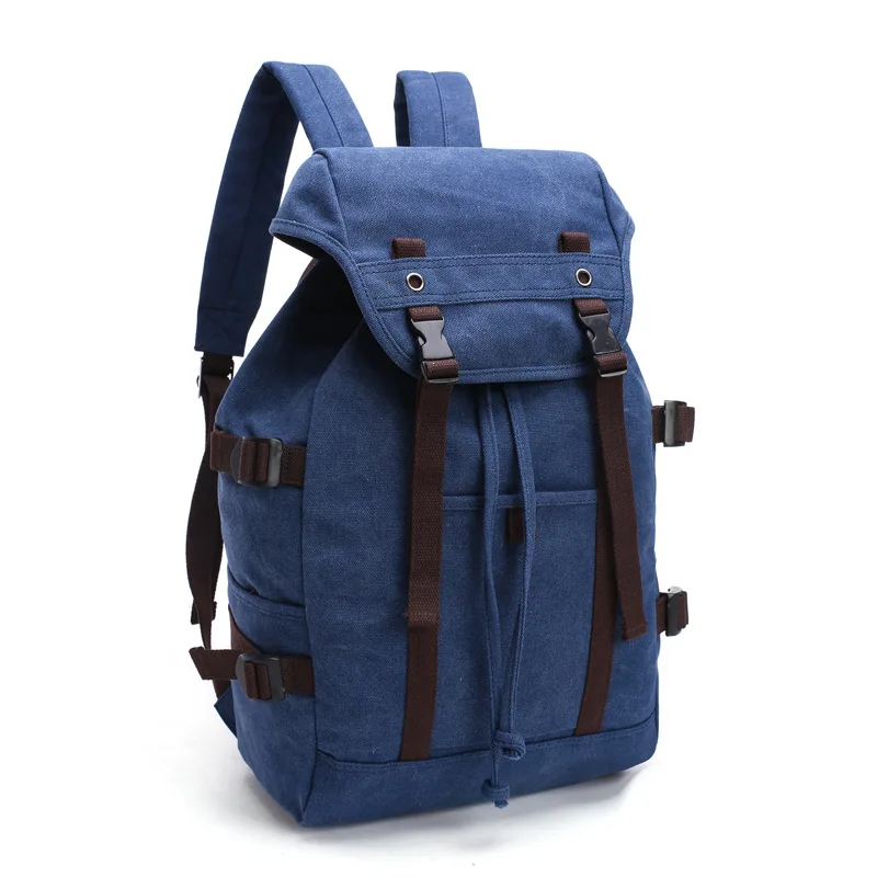 Men'S Fashion Backpack Canvas Executive Briefcase Office Casual Multifinonal Travel Laptop Business Sports Shoulder Rucksack