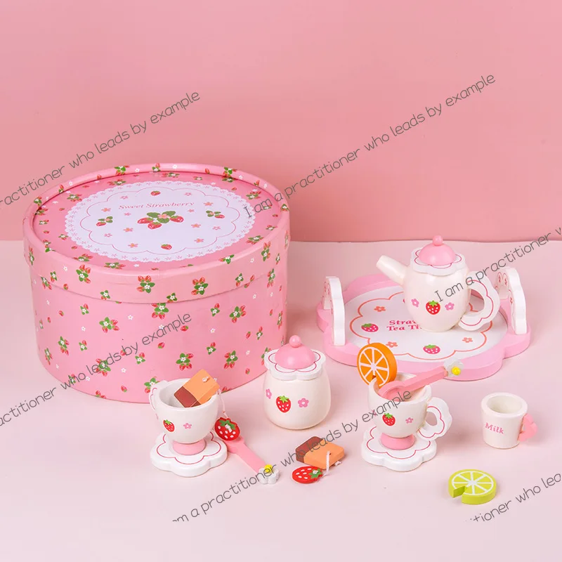 Wooden Cutting Play House Kitchen Little Princess Toy Girl New Year's Birthday Gift Simulation Cake Young Children