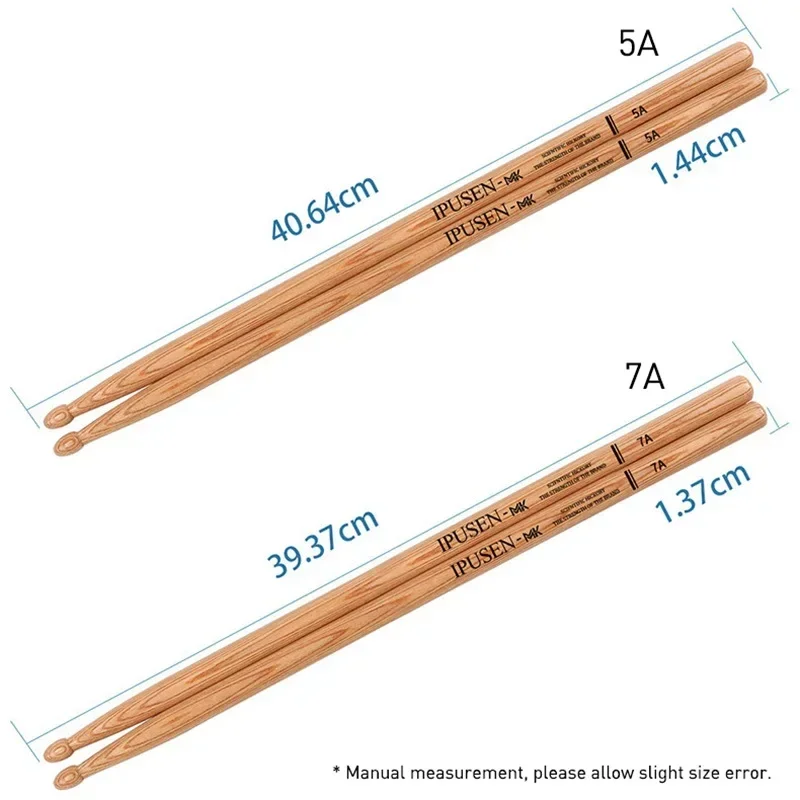 Professional Wooden Drum Sticks For Beginners Children Practice 5A 7A Oak Wood Drumsticks Percussion Instrument Accessories
