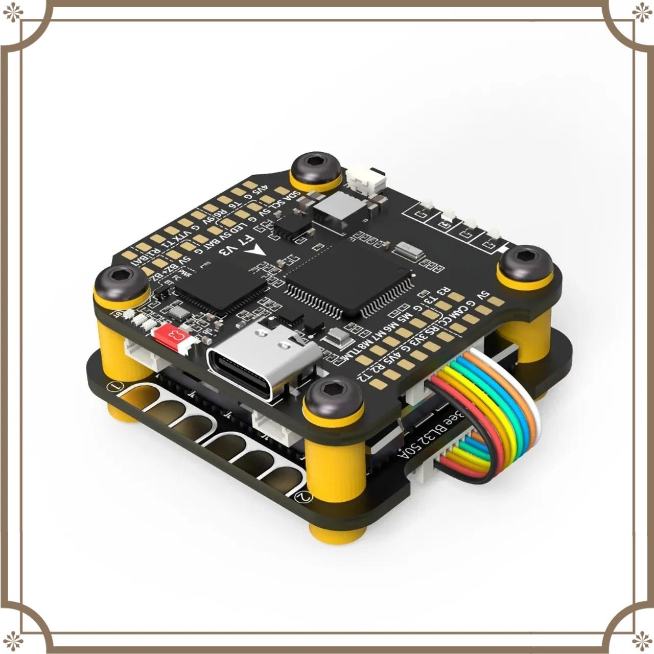 F7V350A Stack F722 Flight Controller BL32 50A 4in1 ESC Support 3S-6S Lipo Battery With Blackbox Analyzer For FPV Freestyle Drone