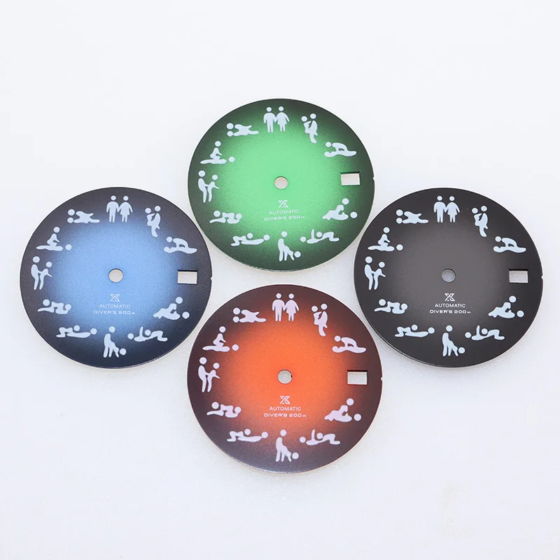Cadrans de montre sans logo de 28,5 mm et cadran blanc « Who Cares Im Already Late » pour modification de montre, compatible avec mouvement automatique NH35, cadran personnalisé