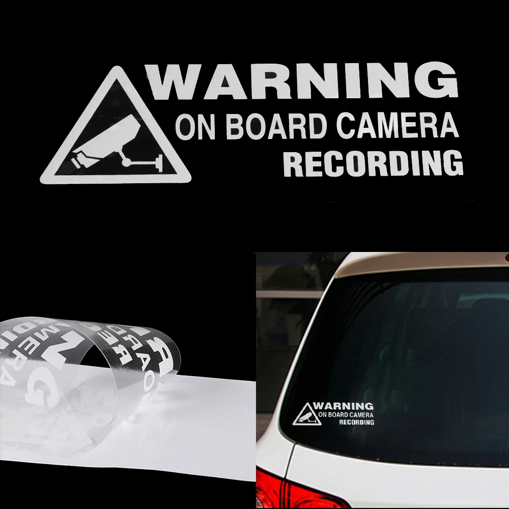Security Camera Recording Sticker 1PC Waterproof Vinyl Warning Decal for Truck Car Window Auto Styling Decor