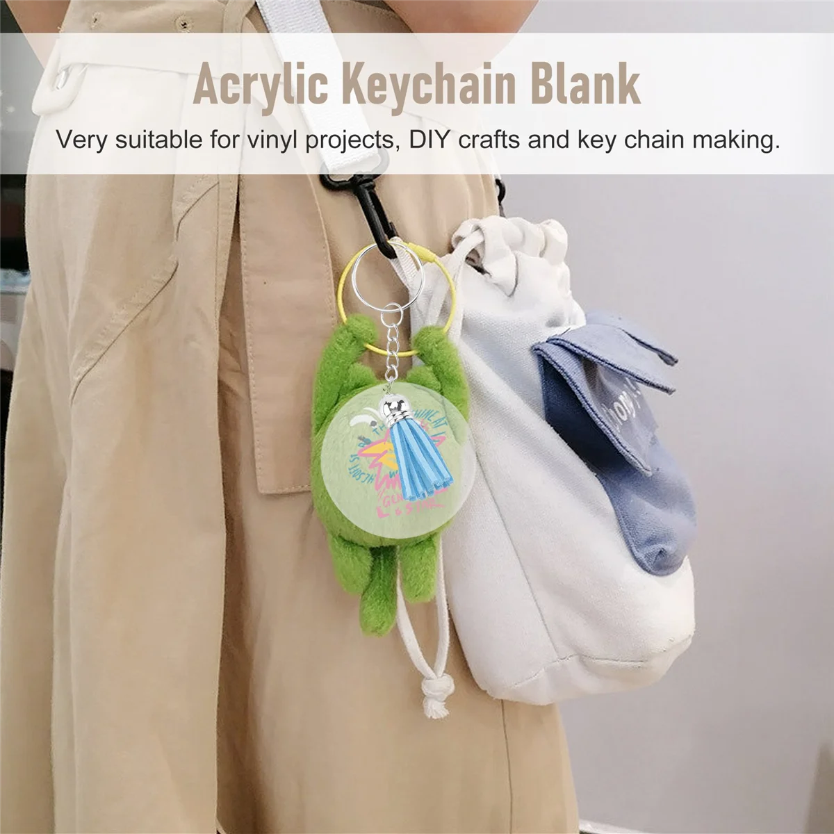 

A32P_Acrylic Keychain Blanks, 120Pcs Acrylic Ornament Blanks Kit Including Acrylic Blanks, Keychain Tassels, Key Chain Rings