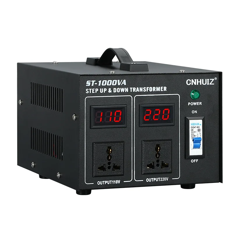 220V To 110V Interconversion Power Supply ST Lifting Transformer High-power Digital Display Export Trade Voltage Converter