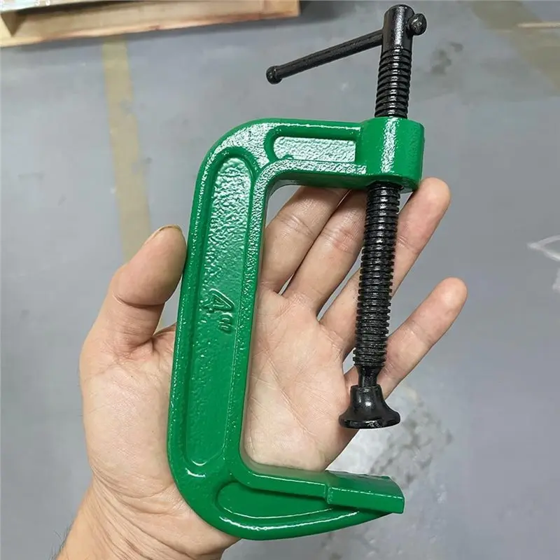 A27F-Heavy Duty 2Pcs 4 Inch C-Clamp Set, Industrial Strength Steel C/G Clamp For Woodworking, Welding, And Building