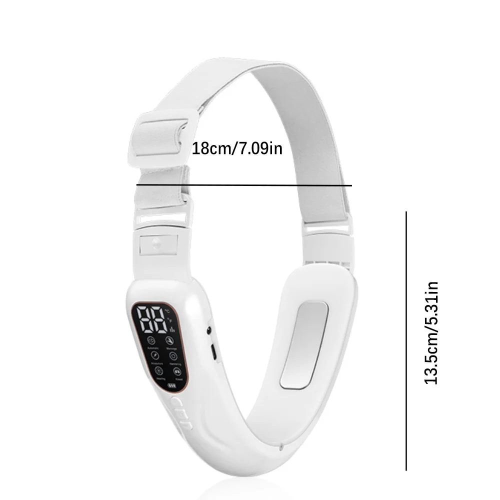 Dispositivo facciale a microcorrente EMS Massaggiatore ricaricabile con sollevamento a V con modalità di vibrazione e elettrodi per la cura della pelle e il contorno domestico