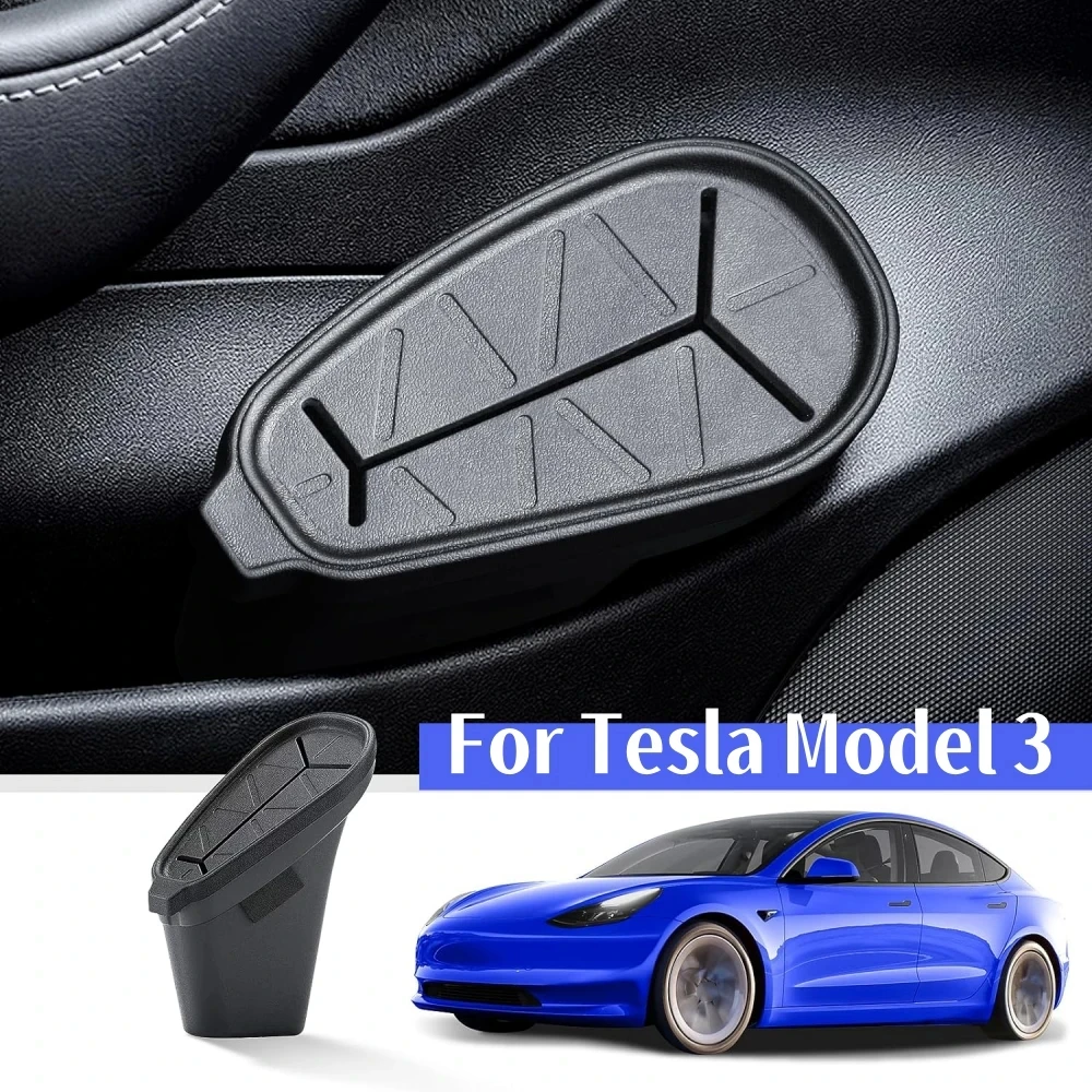 

​2pcs Trash Can for Tesla Model 3 Highland 2024 Front Side Door Garbage Can Bin Accessories Side Door Storage Box Organizer