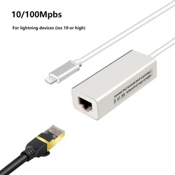 Ethernet-кабель Ddapter Rj45 для Lightning/Ethernet для iPhone 14 13 Pro max 12 11 XR XS 8 7 Plus