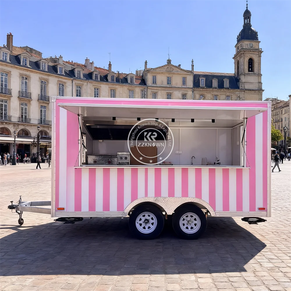 

Street Burger Food Trailer Fully Equipped Concession Pizza BBQ Food Cart BBQ Smoker Food Truck Trailer With Full Kitchen