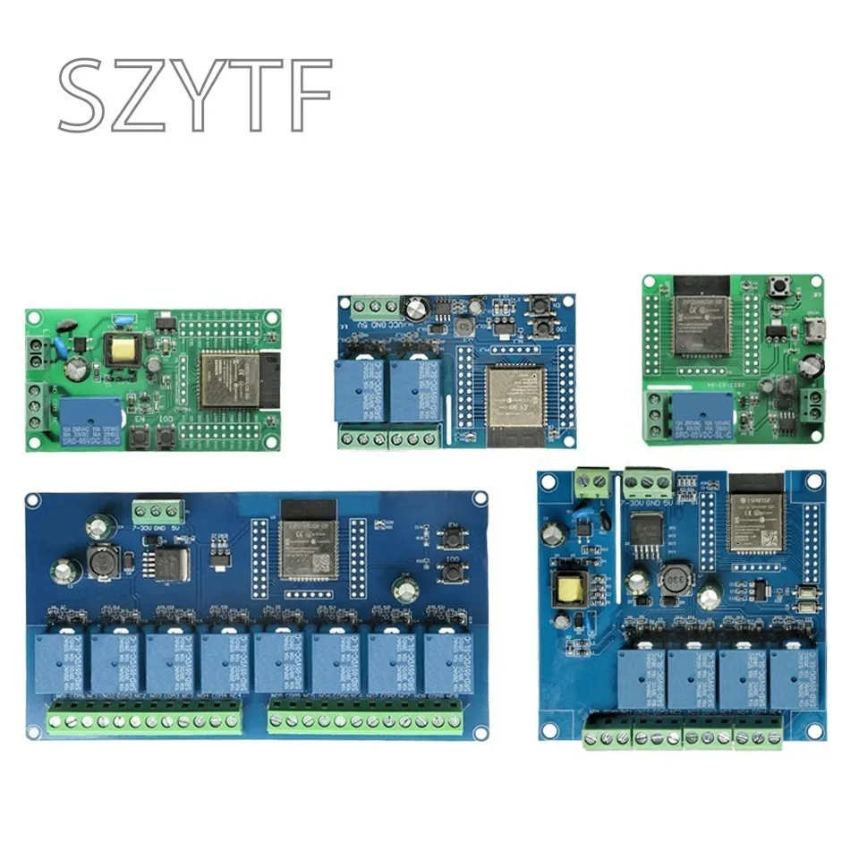 1/2/4/8 Channel ESP32 WIFI Bluetooth-compatible BLE Relay Module AC90-250V/DC5-30V Power Supply ESP32-WROOM Development Board