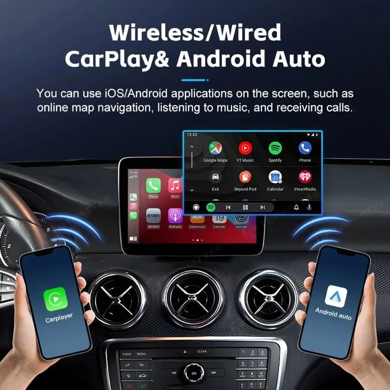 Kit de actualización inteligente para Mercedes Benz Clase C/E W207 W212 W213 agregar CarPlay y Android Auto a pantalla Original Plug and Play