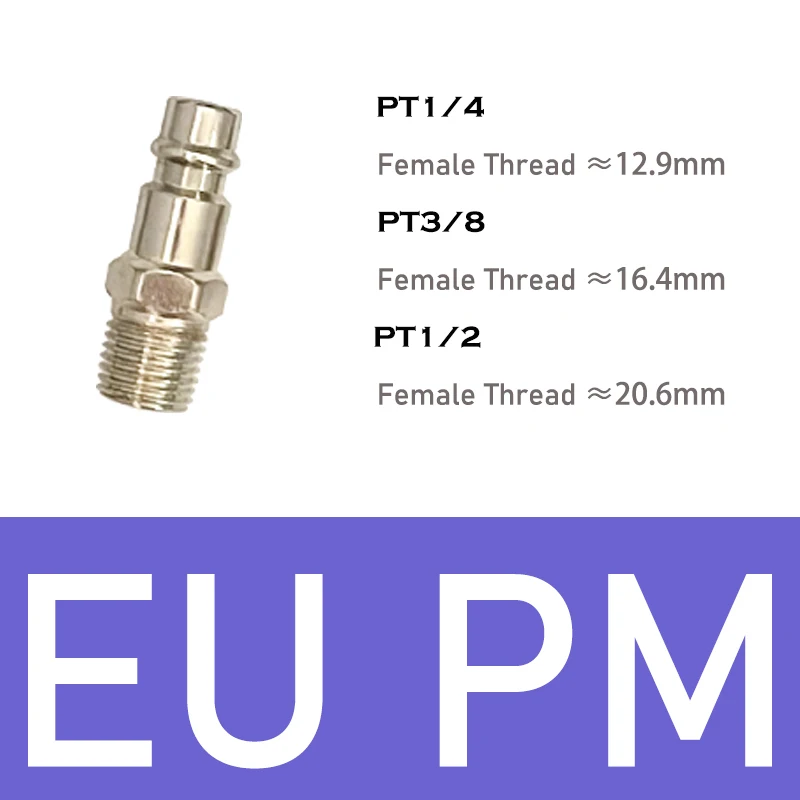 1PCS Europäischen Standard EU Typ Pneumatische Fitting Schnellkupplung Stecker Koppler Für Luft Kompressor SM PM SP PP SH PH SF PF
