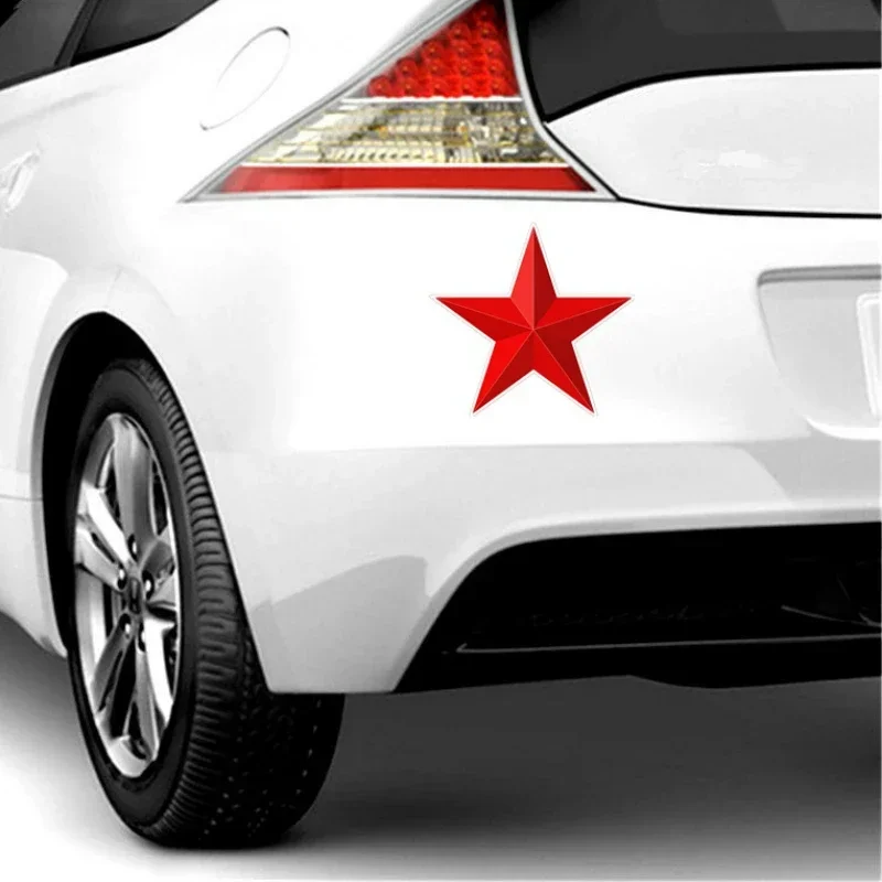 Car Sticker Fashion 3D Red Star Decorative Cover Scratches for Motorcycle Jeep Lifan Lada Toyota Vinyl Waterproof Decal