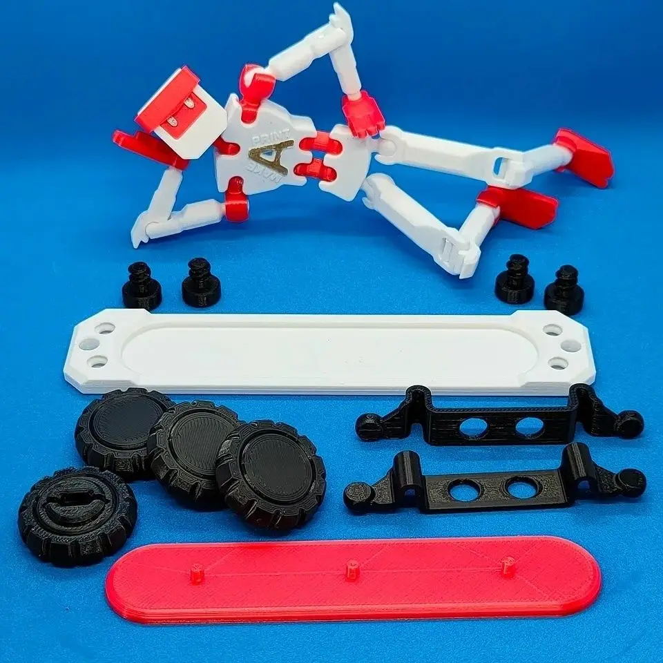 Impressão 3D Robot Dog Toy, articulação móvel humana, boneca de mesa, montagem multicolorida, extrator divertido