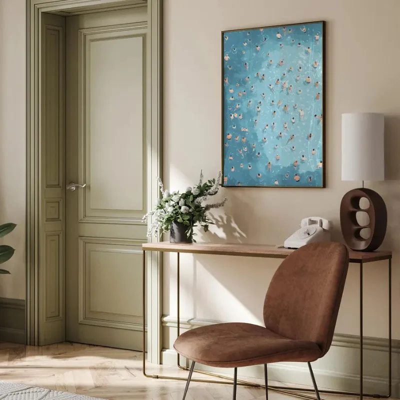 الصيف المحيط شاطئ مشهد المشارك الجوي تصفح السباحة المحيط موجة قماش اللوحة الساحلية جدار الفن لغرفة المعيشة ديكور المنزل