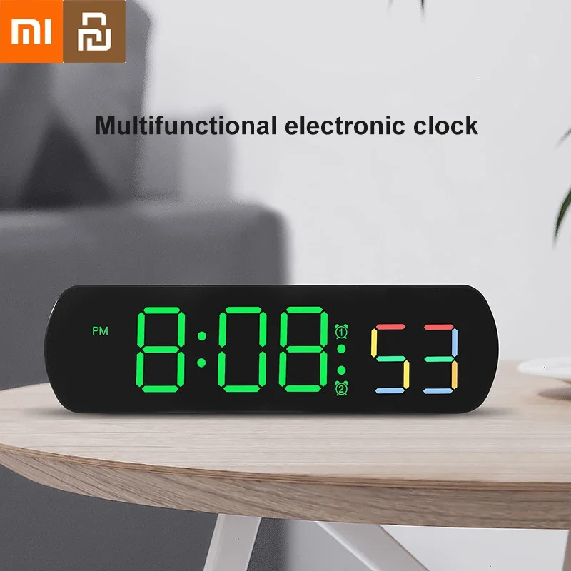 Xiaomi Youpin Digital Alarm Timer Clock Temperature Dual Alarm Desktop Table Clock Night Mode 12/24H LED Clock Watch Desk Home