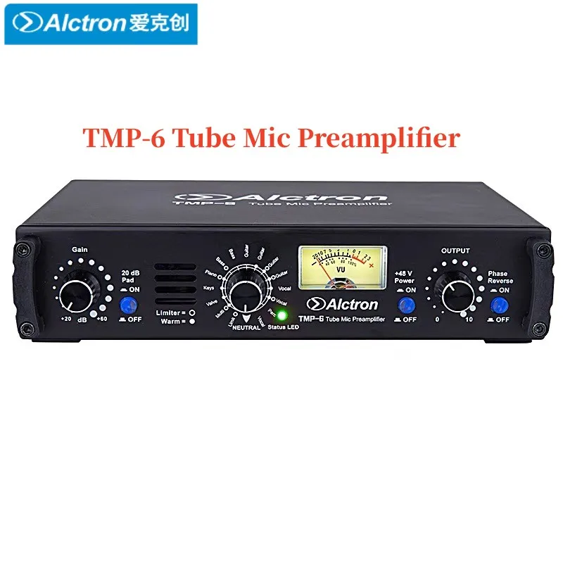 

Alctron TMP-6 Tube Mic Preamplifier Multi-function vacuum amp 48V phantom power for studio recording monitor and live show