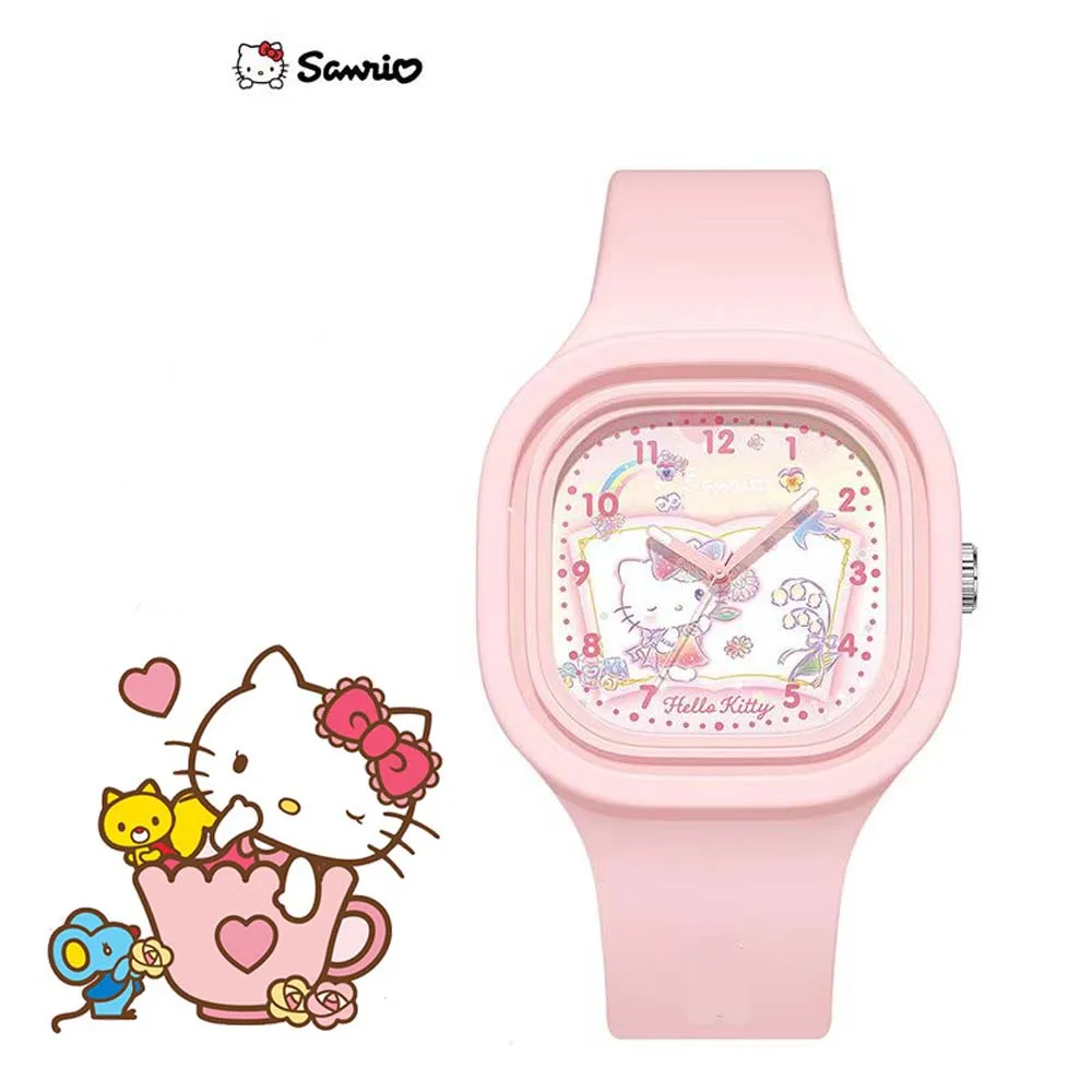 kawaii Anime  Sanrio Watches Hello Kitty Kuromi My Melody Cinnamoroll Lovely Glow Wrist Watch Casual Student Toys Gift