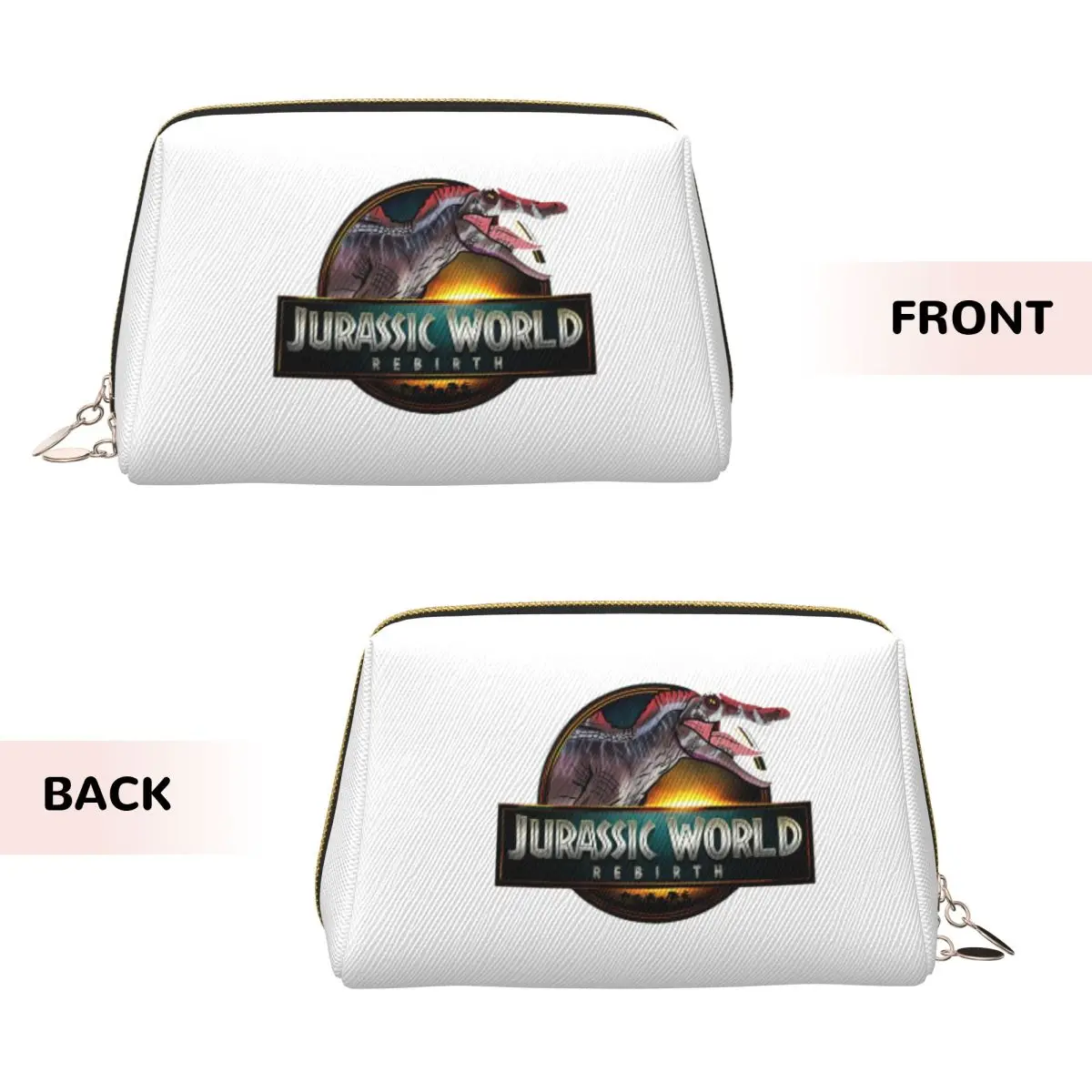 Jurassic World Rebirth Logo Dinosaurs Film Women Cosmetic Bags Travel Makeup Organizer Pouch Toiletry Storage Dopp Kit Case