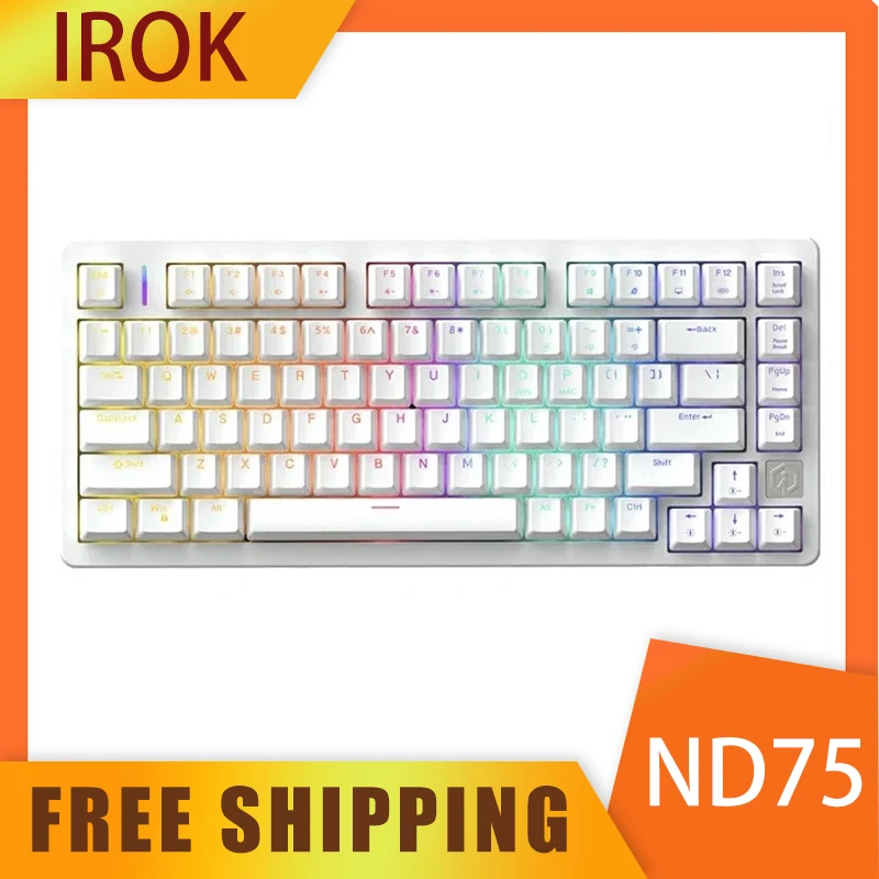 

IROK ND75 Keyboard Magnetic Switch Wired Rt Mode Mechanical Keyboards Gaming Keyboards Hot-Swap Rgb Customization Keyboard Gift