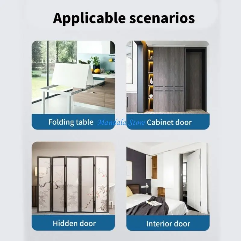 U2JC 4Pcs Concealed Hinge For Folding Door Screen And Table Flap Smoothly Opening Crossed Hinges for Cabinet Cupboard