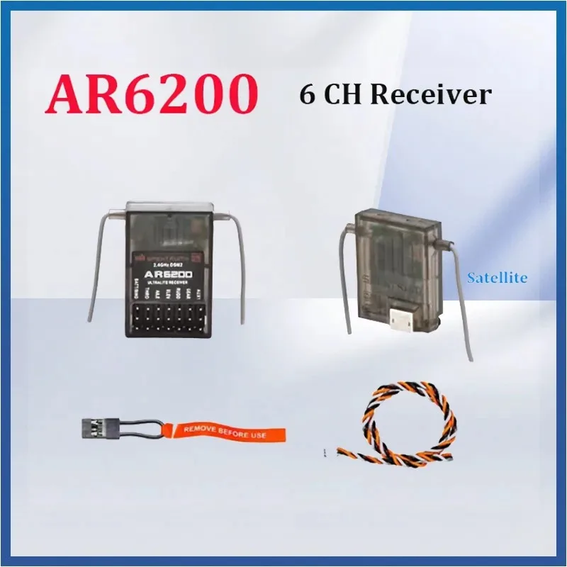 

DSM2 Specktrum AR6200 2.4GHz 6 Channel Receiver W Satellites for DX6i DX7 DX8 DX9 JR DSX6 DESX9 Radio RC Airplane Helicopters
