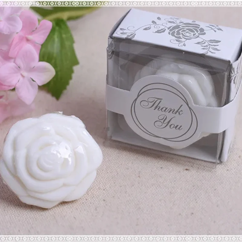 guests present 20pcs Rose Soap gift box Wedding Favor Advertising gift soap Soap 4 colors to choose