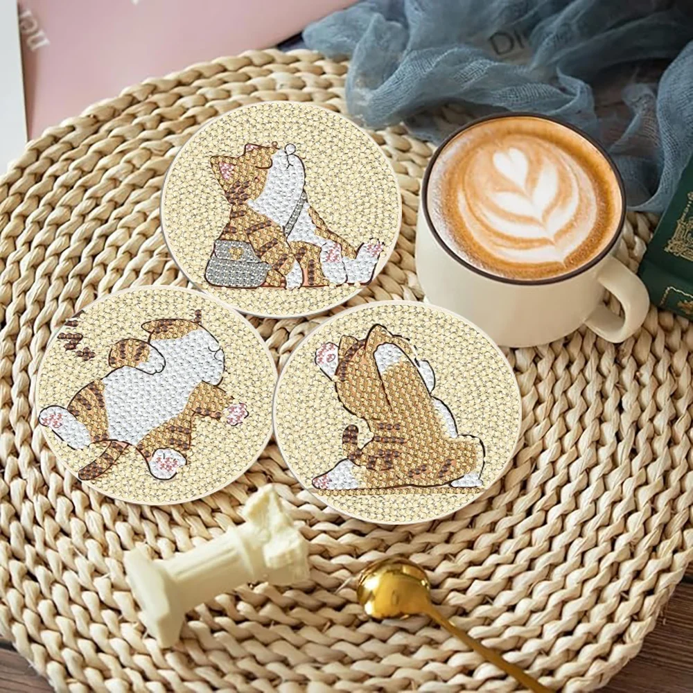8 Buah/Set Set Coasters Lukisa - Resin Art Coasters ulasan dan harga