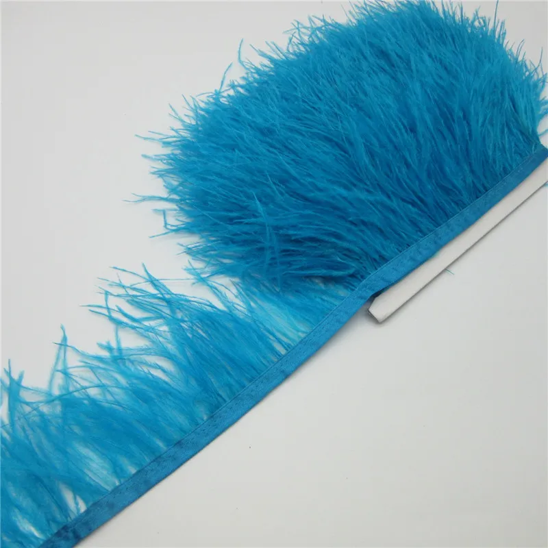 10 Yards 8-10CM Ostrich Feathers Trim Fringe for DIY Dress Sewing Crafts Costumes Decoration