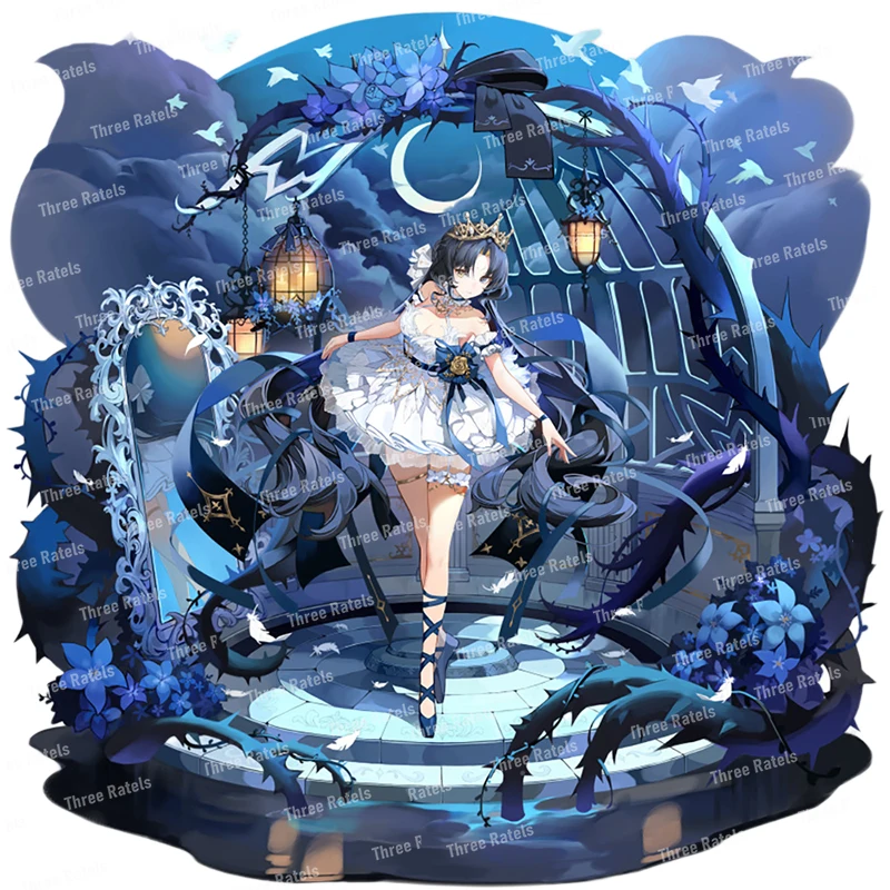 Stiker Dinding Kepribadian Gadis Anime Indah Tiga Ratel QCYX6 Azur Lane Stiker Mobil Berperekat Tahan Air