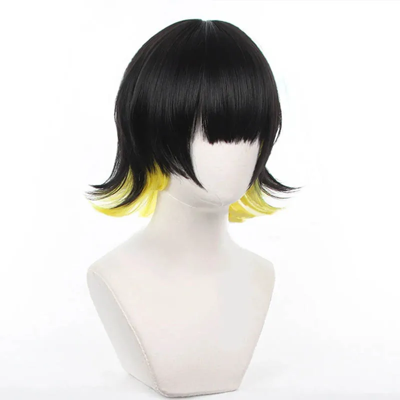 Bachira Meguru Cosplay Wig Men Heat Resistant Synthetic Wig Halloween Carnival Role Play Props Rose Net Wig